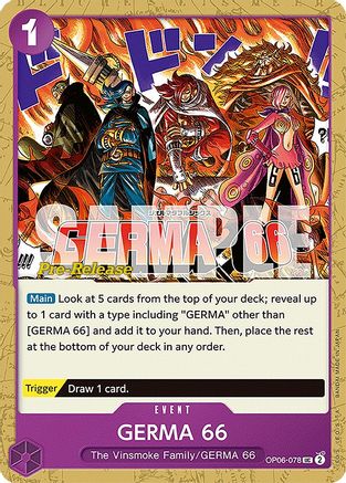GERMA 66 (OP06-078) - Wings of the Captain Pre-Release Cards | Grognard Games
