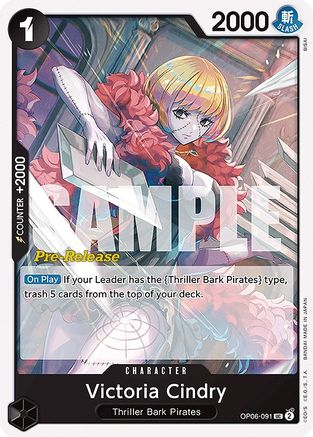 Victoria Cindry (OP06-091) - Wings of the Captain Pre-Release Cards | Grognard Games