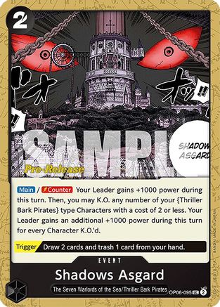 Shadows Asgard (OP06-095) - Wings of the Captain Pre-Release Cards | Grognard Games