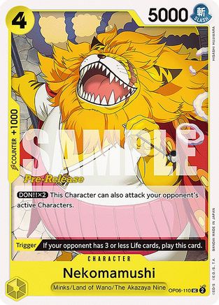 Nekomamushi (OP06-110) - Wings of the Captain Pre-Release Cards | Grognard Games