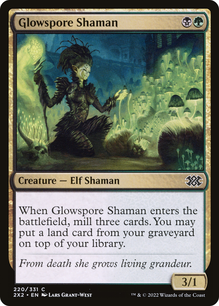 Glowspore Shaman [Double Masters 2022] | Grognard Games