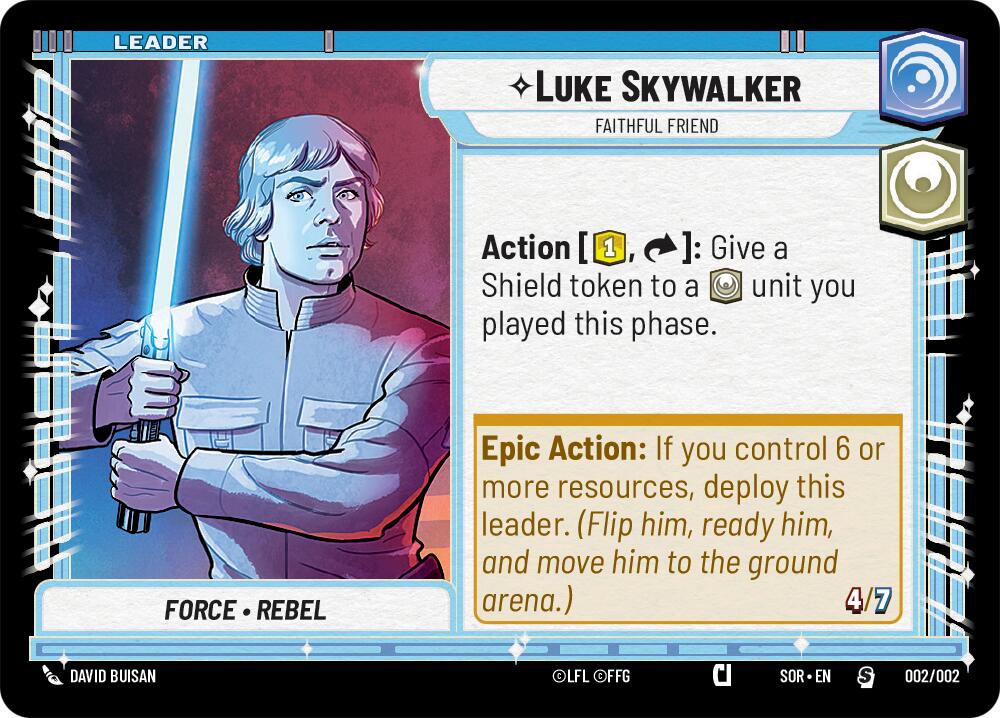Luke Skywalker - Faithful Friend (002/002) (Prerelease Promo) (002/002) [Spark of Rebellion Promos] | Grognard Games