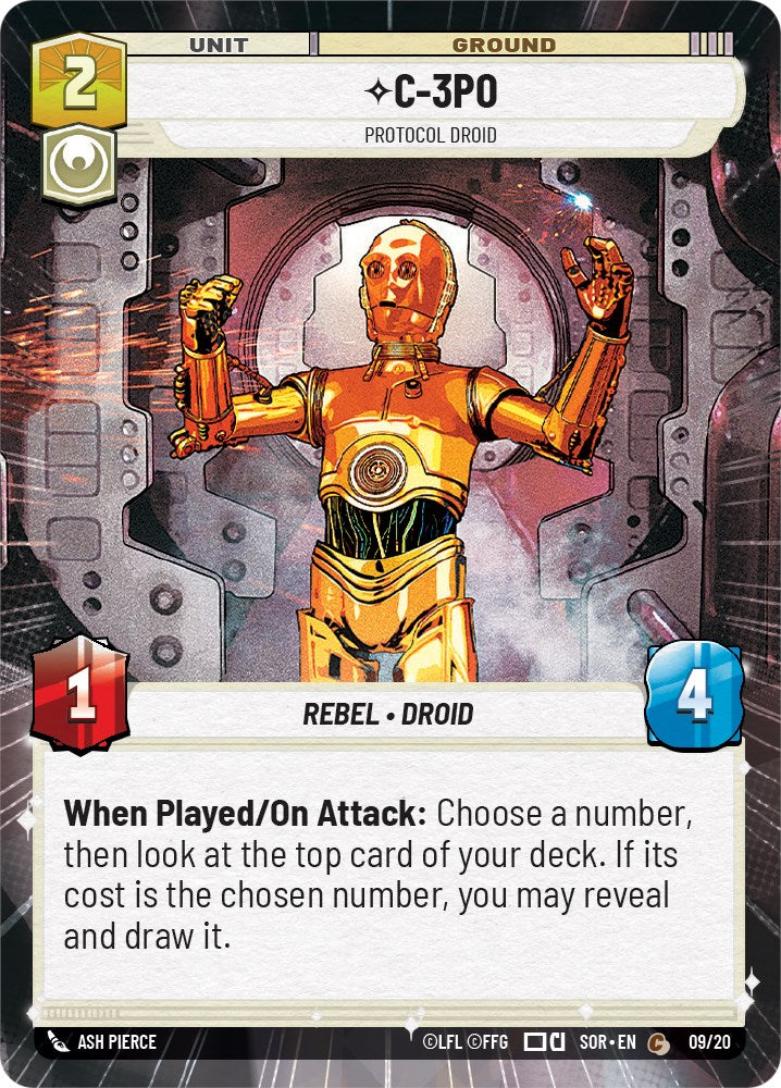 C-3PO - Protocol Droid (Hyperspace) (9/20) [Spark of Rebellion: Weekly Play] | Grognard Games