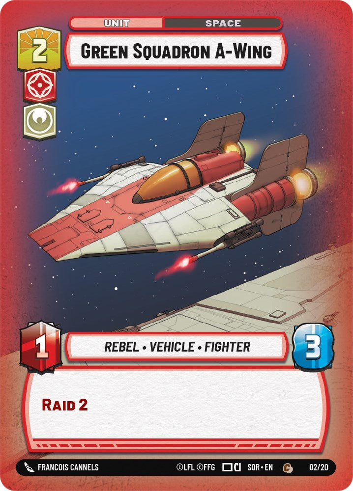 Green Squadron A-Wing (2/20) [Spark of Rebellion: Weekly Play] | Grognard Games