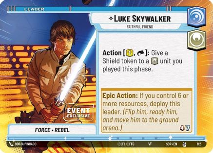 Luke Skywalker - Faithful Friend (1/2) (Hyperspace) (Event Promo) (1/2) [Miscellaneous] | Grognard Games