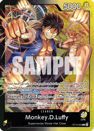 Monkey.D.Luffy (003) (ST13-003) - Ultra Deck: The Three Brothers Foil | Grognard Games