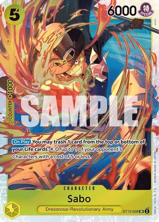 Sabo (008) (ST13-008) - Ultra Deck: The Three Brothers Foil | Grognard Games