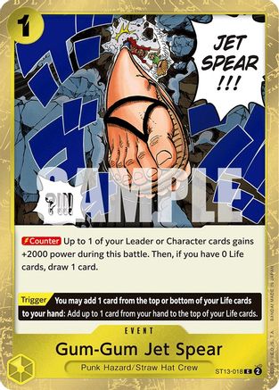 Gum-Gum Jet Spear (ST13-018) - Ultra Deck: The Three Brothers Foil | Grognard Games