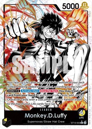 Monkey.D.Luffy (003) (Parallel) (ST13-003) - Ultra Deck: The Three Brothers Foil | Grognard Games