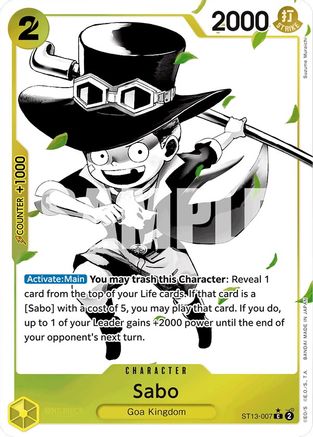 Sabo (007) (Parallel) (ST13-007) - Ultra Deck: The Three Brothers Foil | Grognard Games