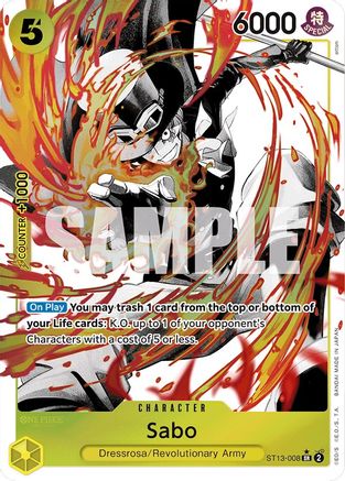 Sabo (008) (Parallel) (ST13-008) - Ultra Deck: The Three Brothers Foil | Grognard Games