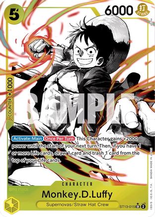 Monkey.D.Luffy (015) (Parallel) (ST13-015) - Ultra Deck: The Three Brothers Foil | Grognard Games