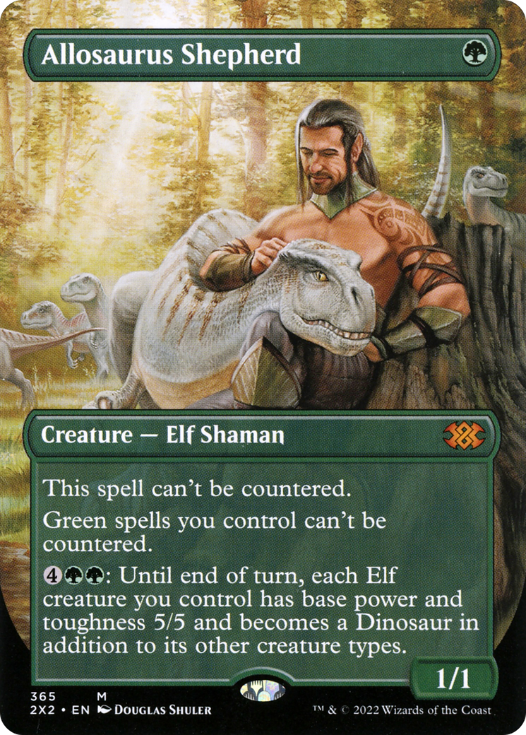 Allosaurus Shepherd (Borderless Alternate Art) [Double Masters 2022] | Grognard Games