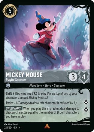 Mickey Mouse - Playful Sorcerer (225/204) (225/204) [Illumineer's Quest: Deep Trouble] | Grognard Games