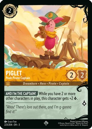 Piglet - Pooh Pirate Captain (223/204) [Ursula's Return] | Grognard Games