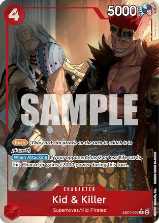 Kid & Killer (Alternate Art) (EB01-003) - Extra Booster: Memorial Collection Foil | Grognard Games