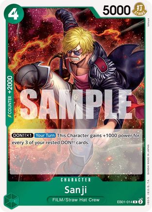Sanji (EB01-014) - Extra Booster: Memorial Collection Foil | Grognard Games