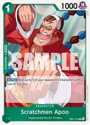 Scratchmen Apoo (EB01-015) - Extra Booster: Memorial Collection Foil | Grognard Games