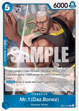 Mr. 1 (Daz.Bonez) (EB01-027) - Extra Booster: Memorial Collection Foil | Grognard Games