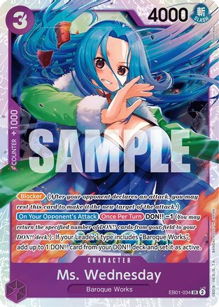 Ms. Wednesday (EB01-034) - Extra Booster: Memorial Collection Foil | Grognard Games