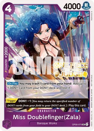 Miss Doublefinger(Zala) (Judge Pack Vol. 3) (OP05-073) - One Piece Promotion Cards Foil | Grognard Games