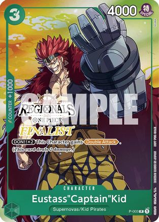 Eustass"Captain"Kid (Offline Regional 2024 Vol. 2) [Finalist] (P-003) - One Piece Promotion Cards Foil | Grognard Games