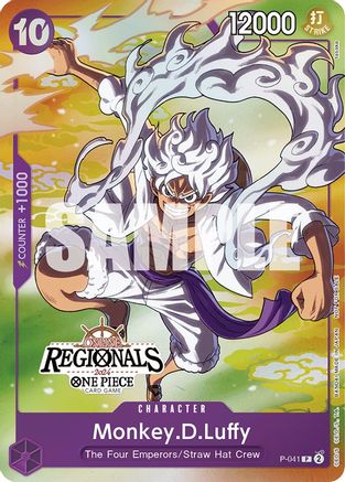 Monkey.D.Luffy (041) (Online Regional 2024 Vol. 2) [Participant] (P-041) - One Piece Promotion Cards Foil | Grognard Games
