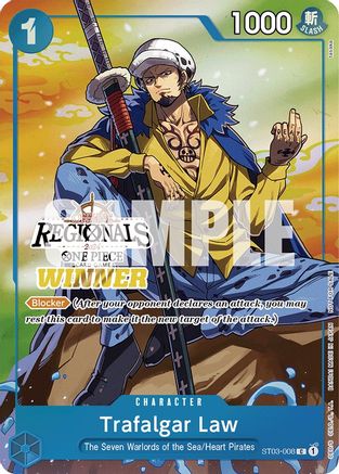 Trafalgar Law (Offline Regional 2024 Vol. 2) [Winner] (ST03-008) - One Piece Promotion Cards Foil | Grognard Games
