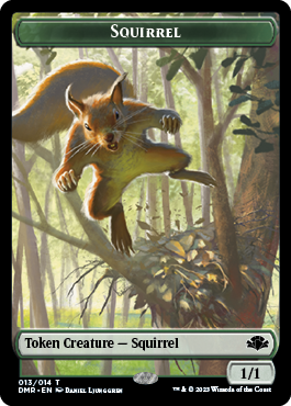 Goblin // Squirrel Double-Sided Token [Dominaria Remastered Tokens] | Grognard Games