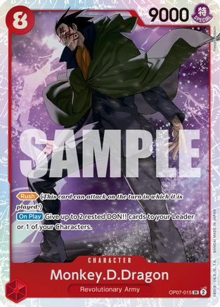 Monkey.D.Dragon (015) (OP07-015) - 500 Years in the Future Foil | Grognard Games