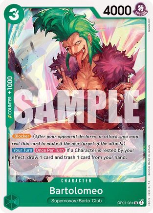 Bartolomeo (OP07-031) - 500 Years in the Future | Grognard Games