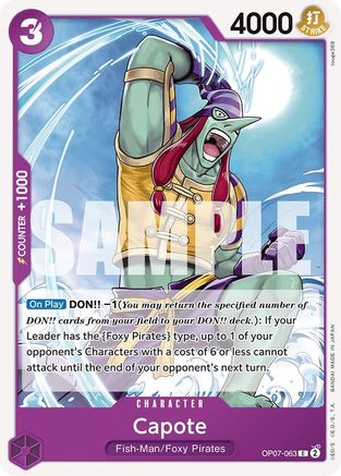 Capote (OP07-063) - 500 Years in the Future | Grognard Games