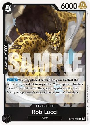 Rob Lucci (093) (OP07-093) - 500 Years in the Future Foil | Grognard Games