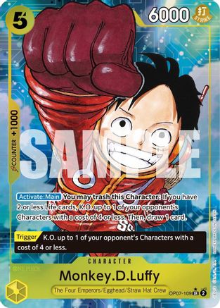 Monkey.D.Luffy (109) (Parallel) (OP07-109) - 500 Years in the Future Foil | Grognard Games