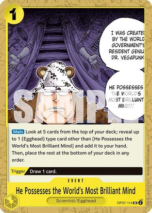 He Possesses the World's Most Brilliant Mind (OP07-114) - 500 Years in the Future | Grognard Games