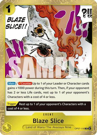 Blaze Slice (OP07-116) - 500 Years in the Future Foil | Grognard Games