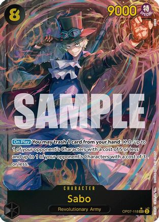 Sabo (Parallel) (OP07-118) - 500 Years in the Future Foil | Grognard Games