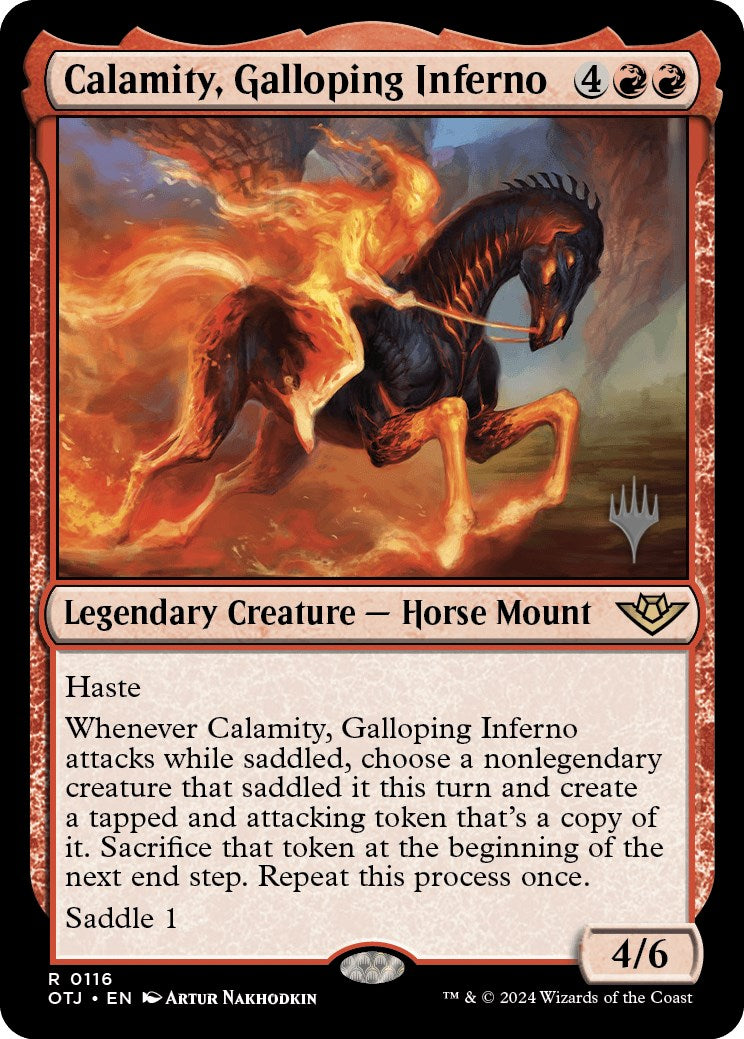 Calamity, Galloping Inferno (Promo Pack) [Outlaws of Thunder Junction Promos] | Grognard Games