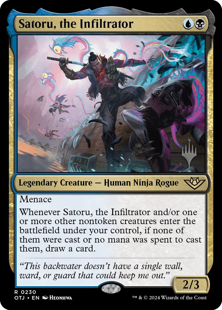 Satoru, the Infiltrator (Promo Pack) [Outlaws of Thunder Junction Promos] | Grognard Games