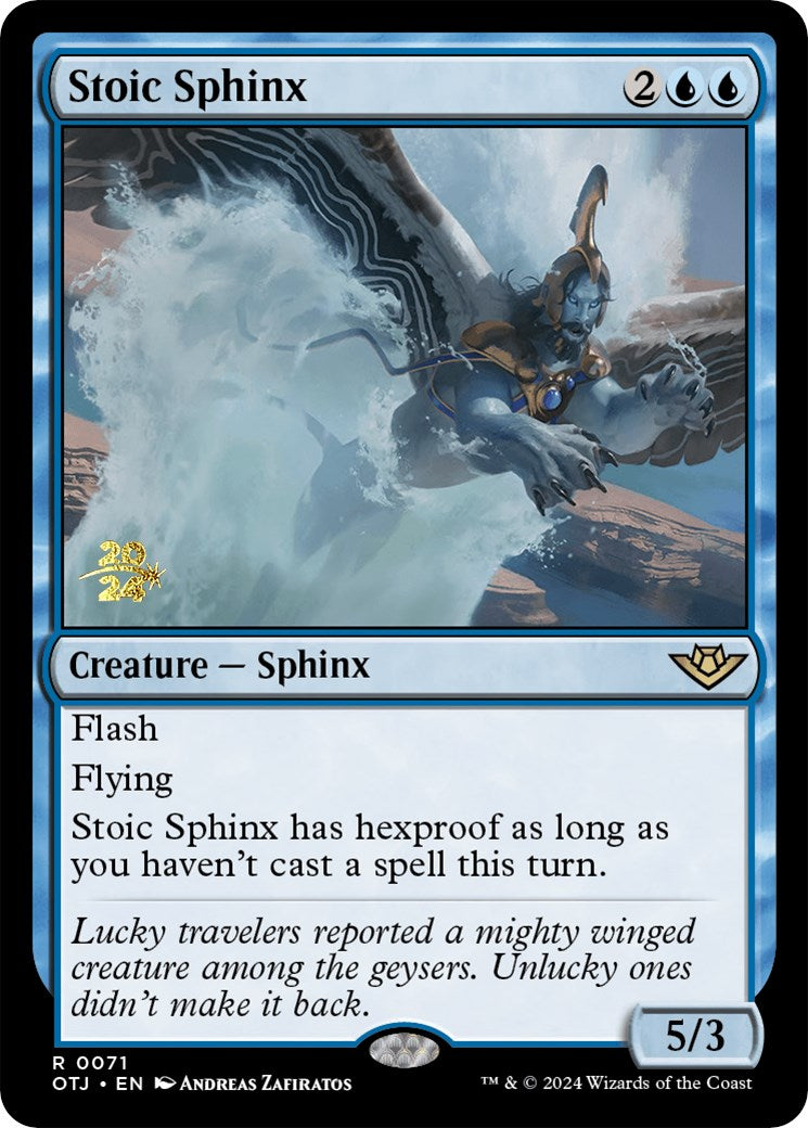 Stoic Sphinx [Outlaws of Thunder Junction Prerelease Promos] | Grognard Games