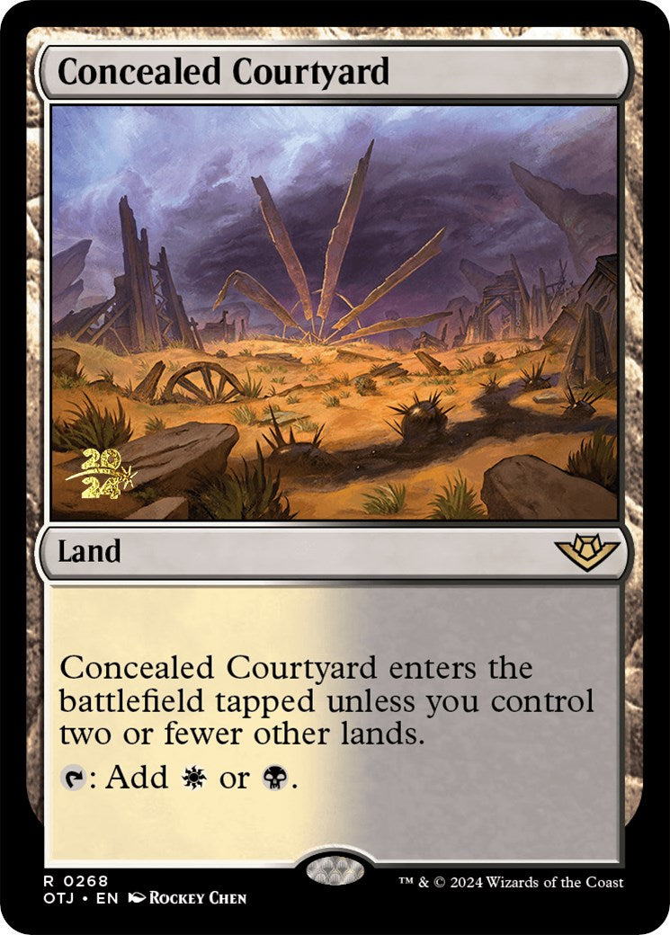 Concealed Courtyard (OTJ) [Outlaws of Thunder Junction Prerelease Promos] | Grognard Games