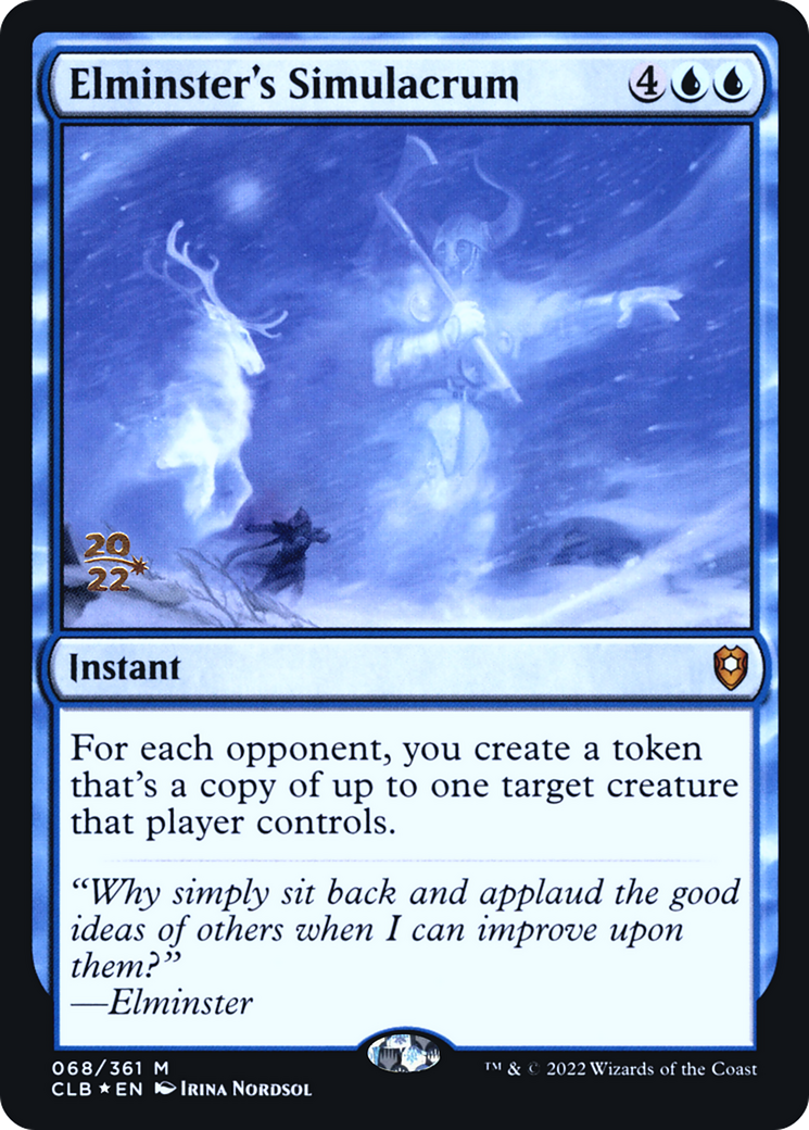 Elminster's Simulacrum [Commander Legends: Battle for Baldur's Gate Prerelease Promos] | Grognard Games