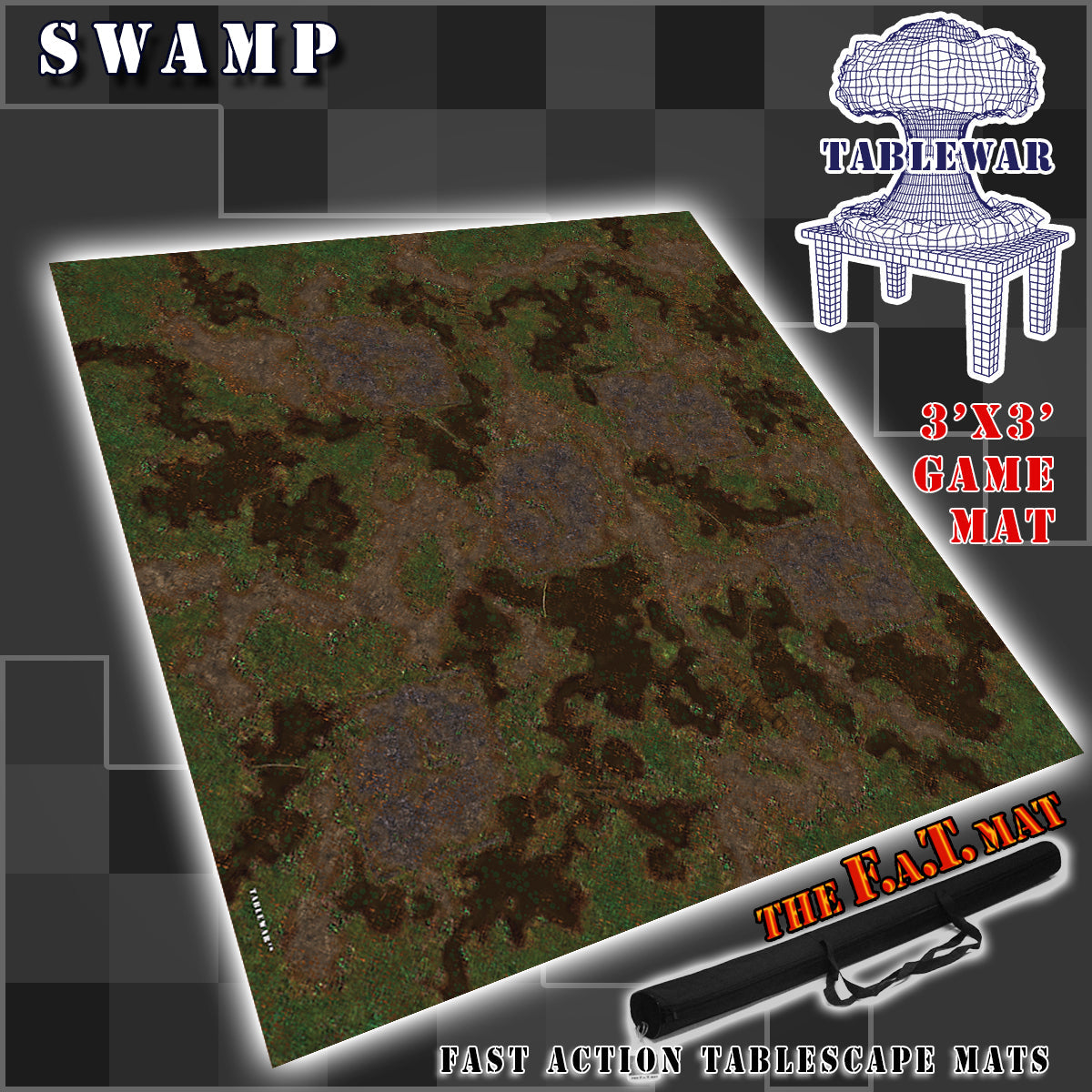 3x3 'Swamp' F.A.T. Mat Gaming Mat | Grognard Games