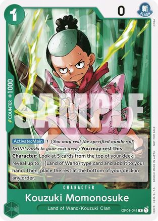 Kouzuki Momonosuke (Tournament Pack Vol. 7) (OP01-041) - One Piece Promotion Cards | Grognard Games