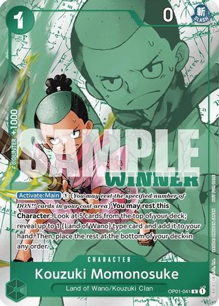 Kouzuki Momonosuke (Winner Pack Vol. 7) (OP01-041) - One Piece Promotion Cards Foil | Grognard Games