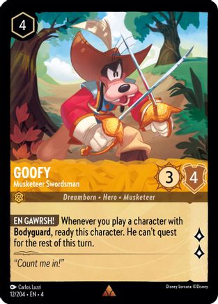 Goofy - Musketeer Swordsman (12/204) [Ursula's Return] | Grognard Games