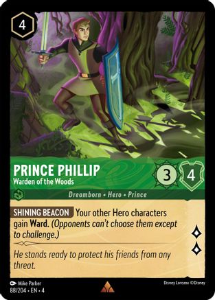 Prince Phillip - Warden of the Woods (88/204) [Ursula's Return] | Grognard Games