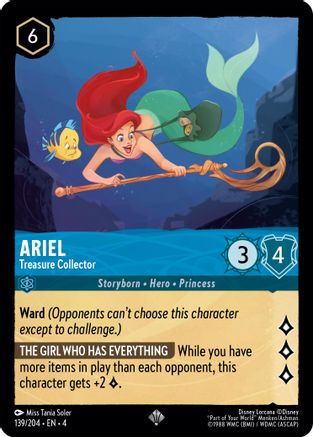 Ariel - Treasure Collector (139/204) [Ursula's Return] | Grognard Games