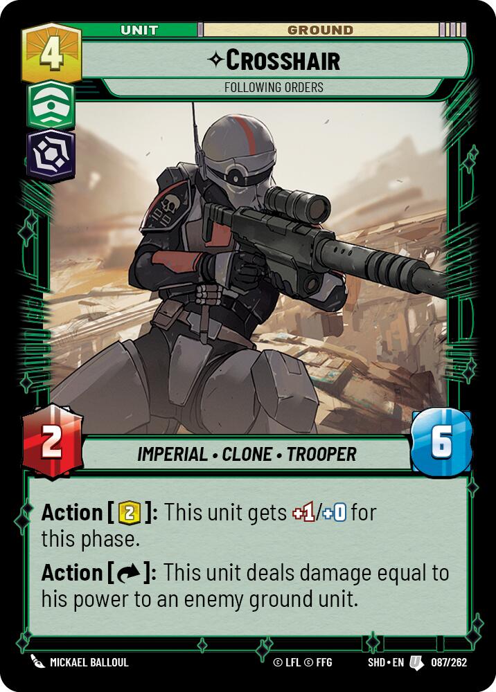 Crosshair - Following Orders (087/262) [Shadows of the Galaxy] | Grognard Games