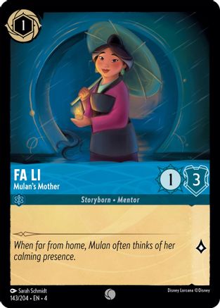 Fa Li - Mulan's Mother (143/204) [Ursula's Return] | Grognard Games